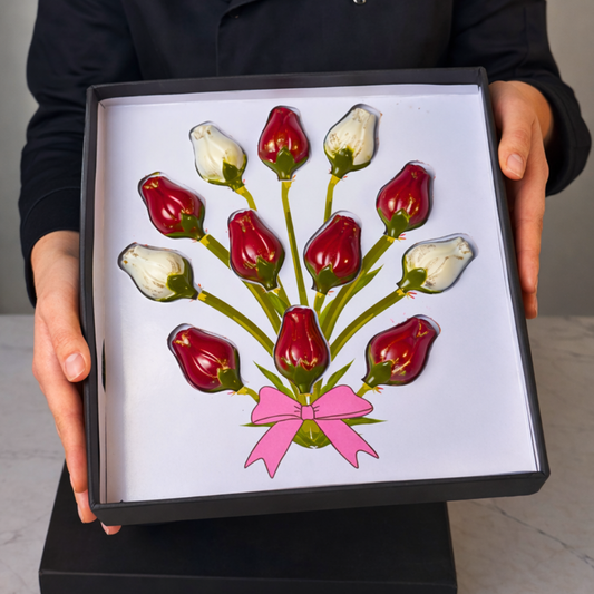 Flower Chocolate Box – 12 Pieces
