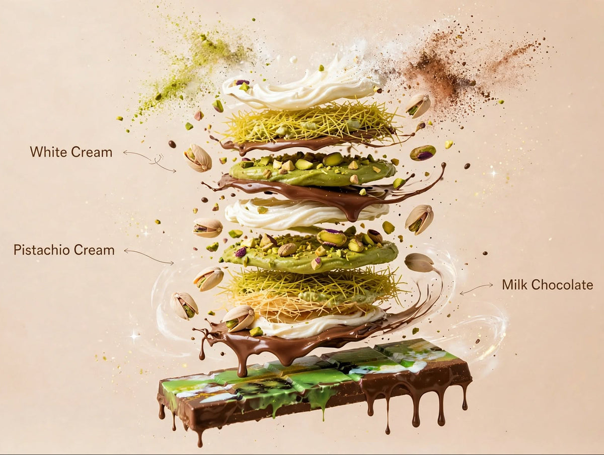 Pistachio & Vanilla Bar - Belgian Chocolate